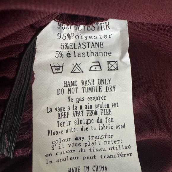 Armani Exchange Plum Burgundy Ruched Halter Midi Dress NWT Size 14 - Picture 12 of 13